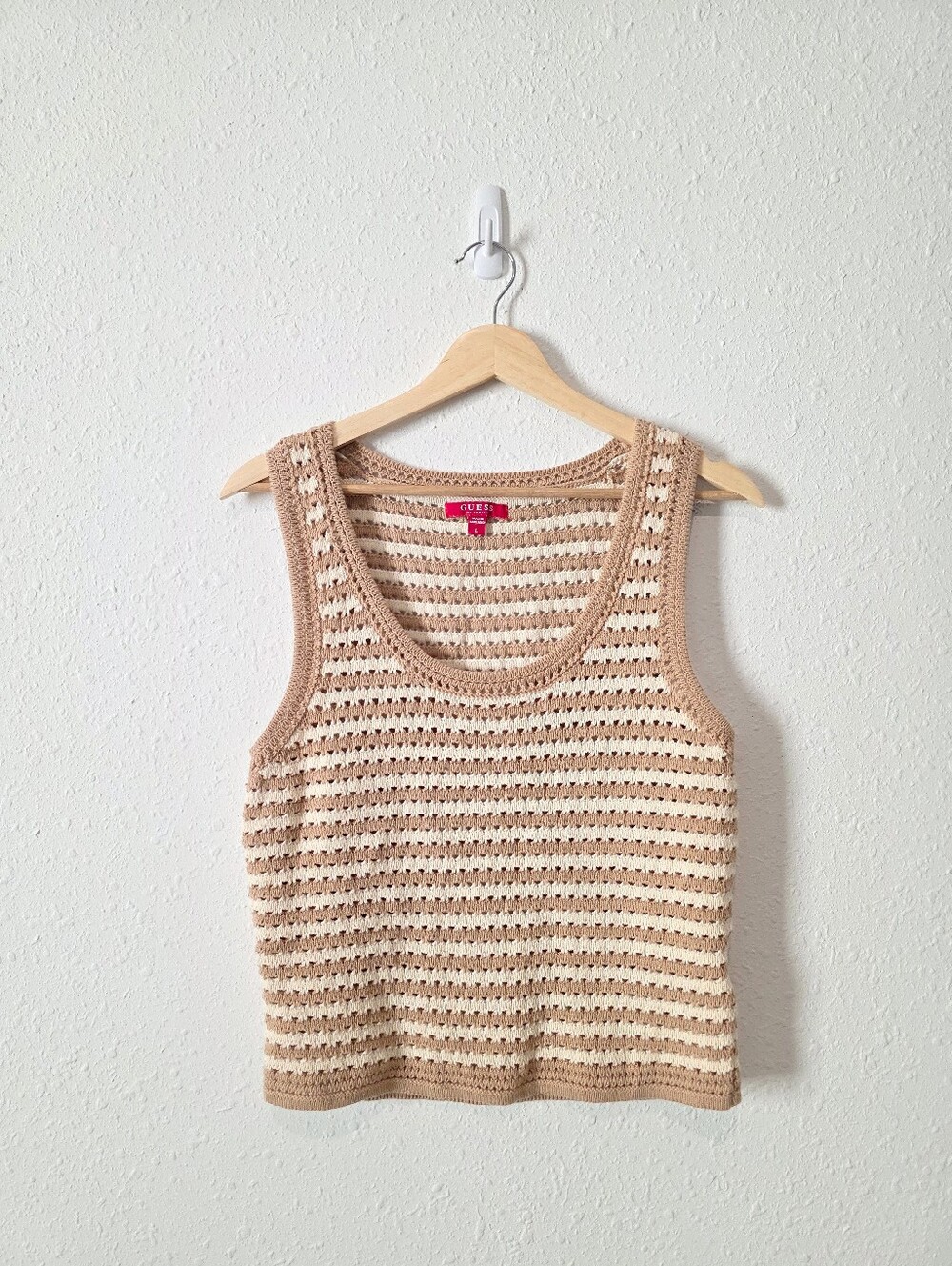 Neutral Crochet Cotton Tank L
